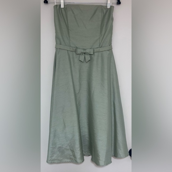 Jessica McClintock Bridal Strapless Mint Green Midi Dress Size 6 Vintage - Picture 1 of 10